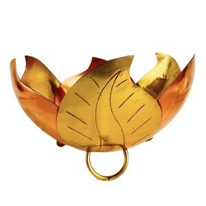 Vintage Talquepaque’s FCS Cobre Mexico Copper Brass Lotus Fruit Center Bowl MCM